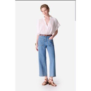 VANESSA BRUNO Indigo Light blue Helias cropped jeans Sz 36(FR) 4(US) 26x27 $295